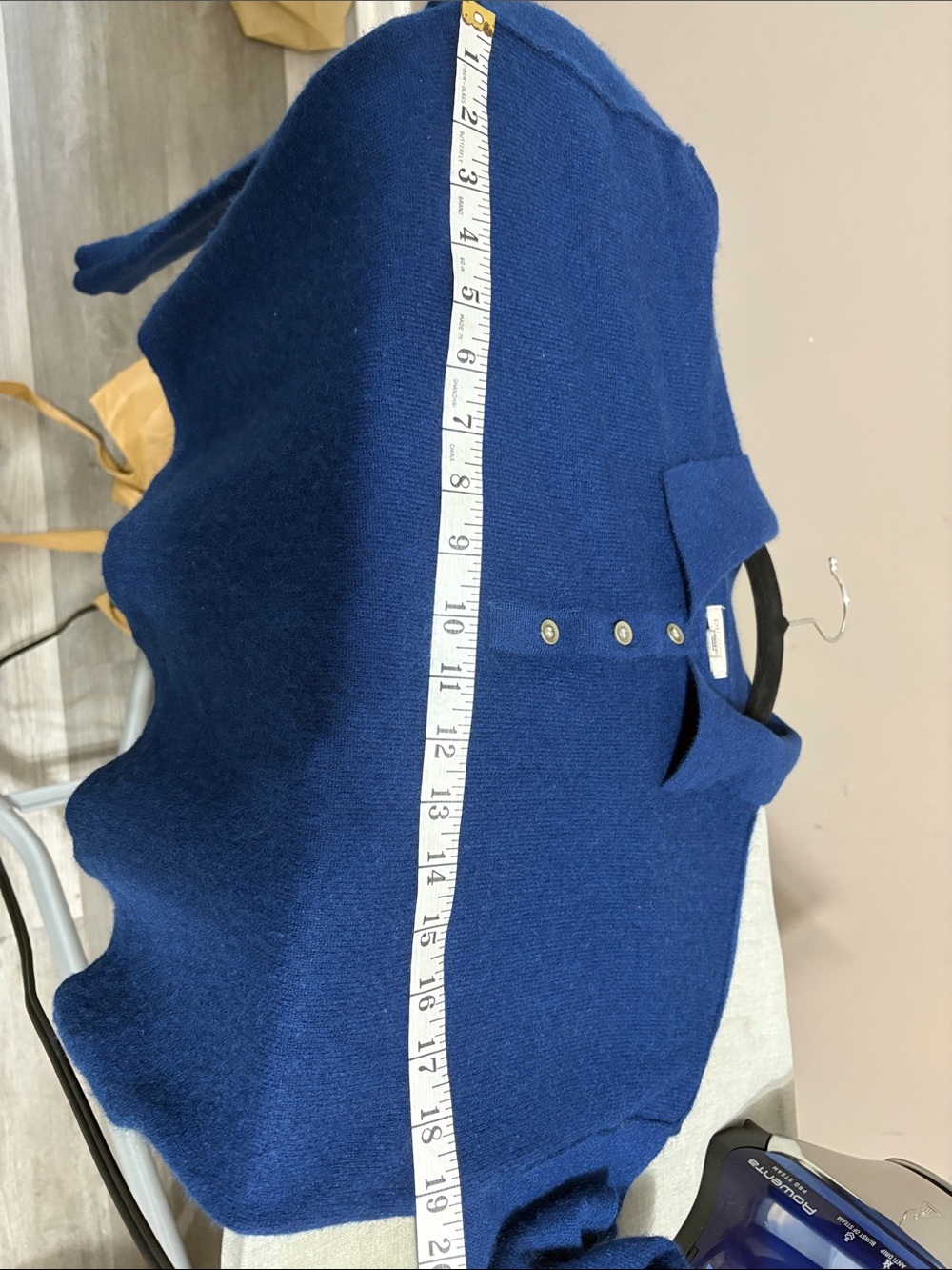 Pilcro Navy Blue Long Sleeve Polo Sweater - Picture 6 of 6